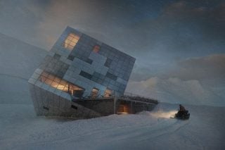 Banner image for A Mountain Hut Perched in the Snow Designed by Atelier 8000