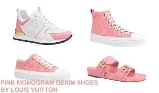 Banner image for Pink Monogram Denim Shoes by Louis Vuitton