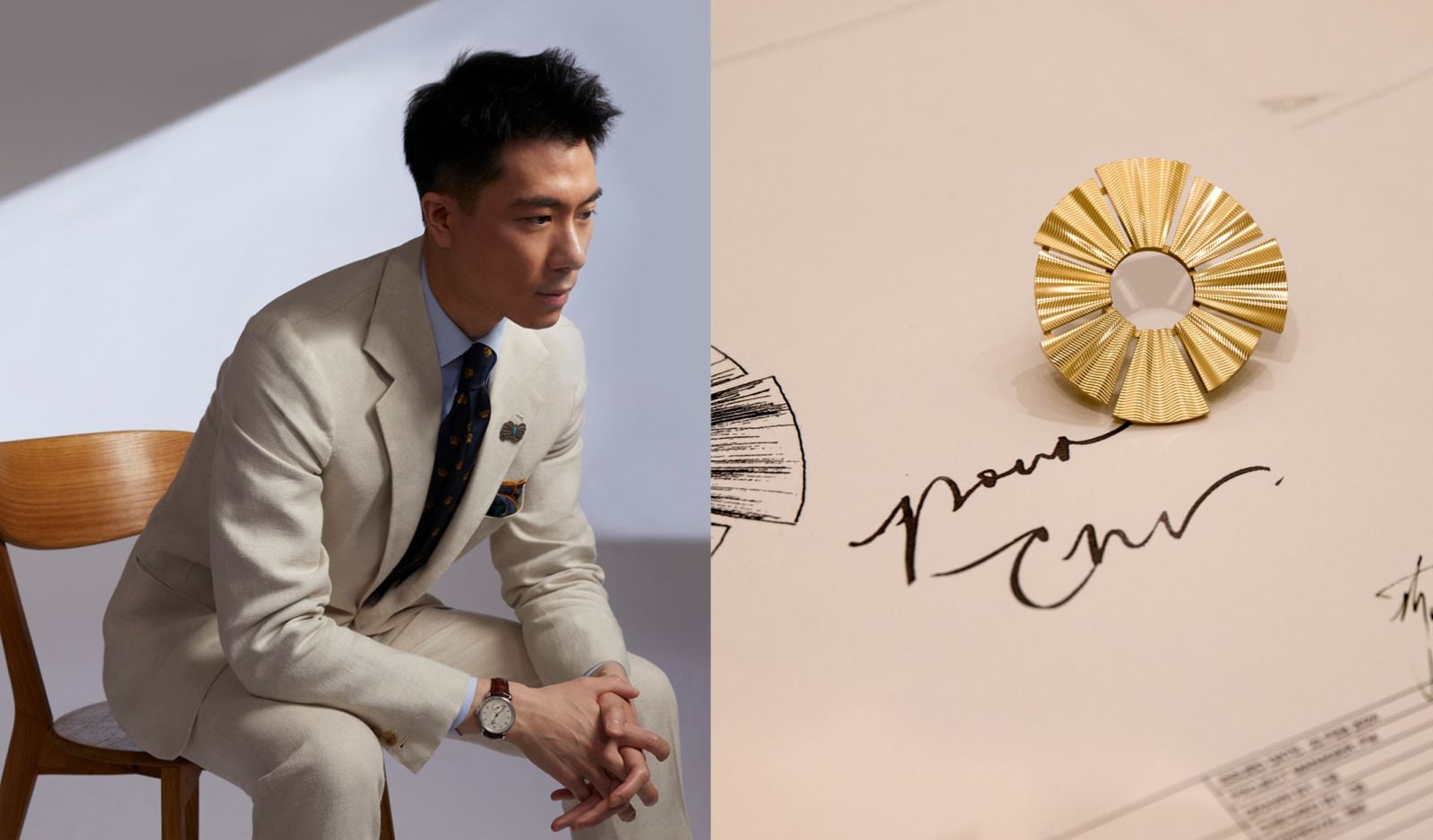 Cillian Murphy Wears Hong Kong Design House Sauvereign Brooch at Oscar 2024 - Image 1